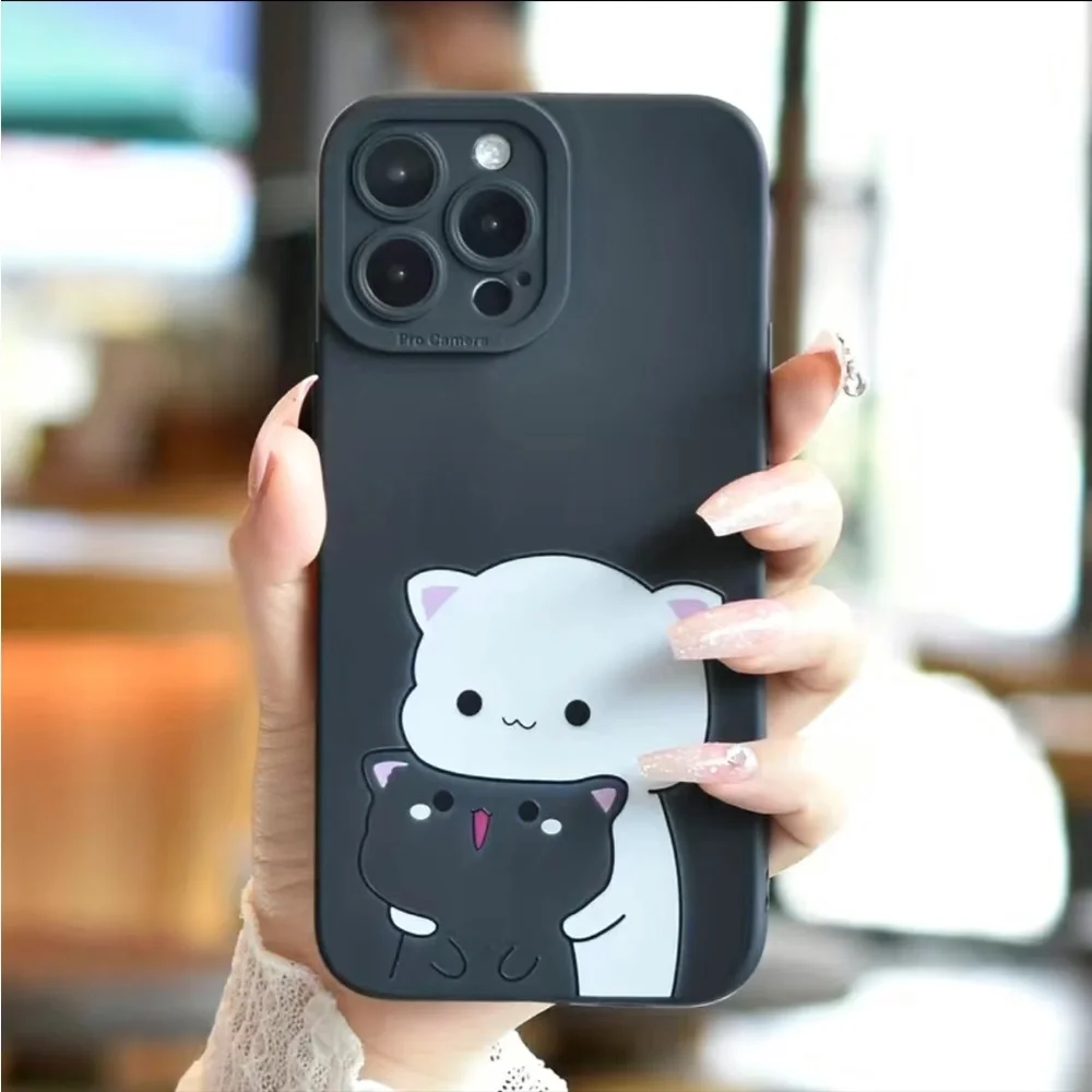 Cats Silicone iPhone 14 Case NEW